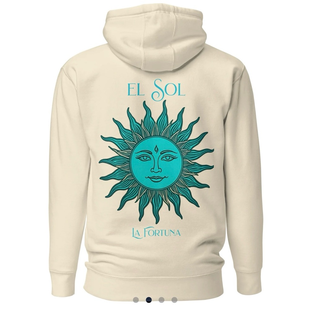 El Sol Cream Hoodie from La Fortuna